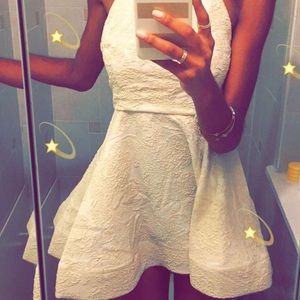 FigLeaf lace open back mini dress